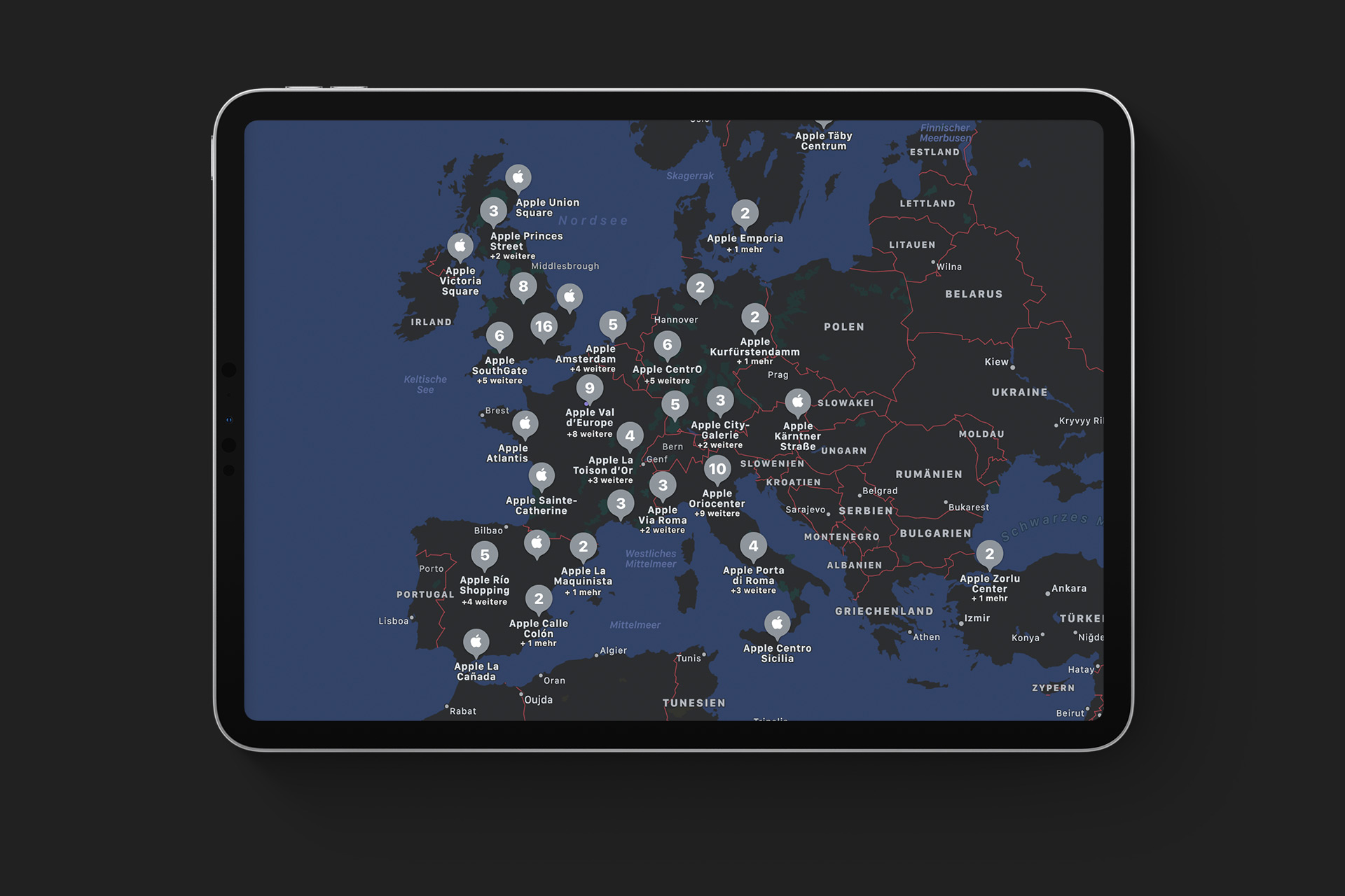 Apple Maps Collection: Apple Retail Stores Worldwide